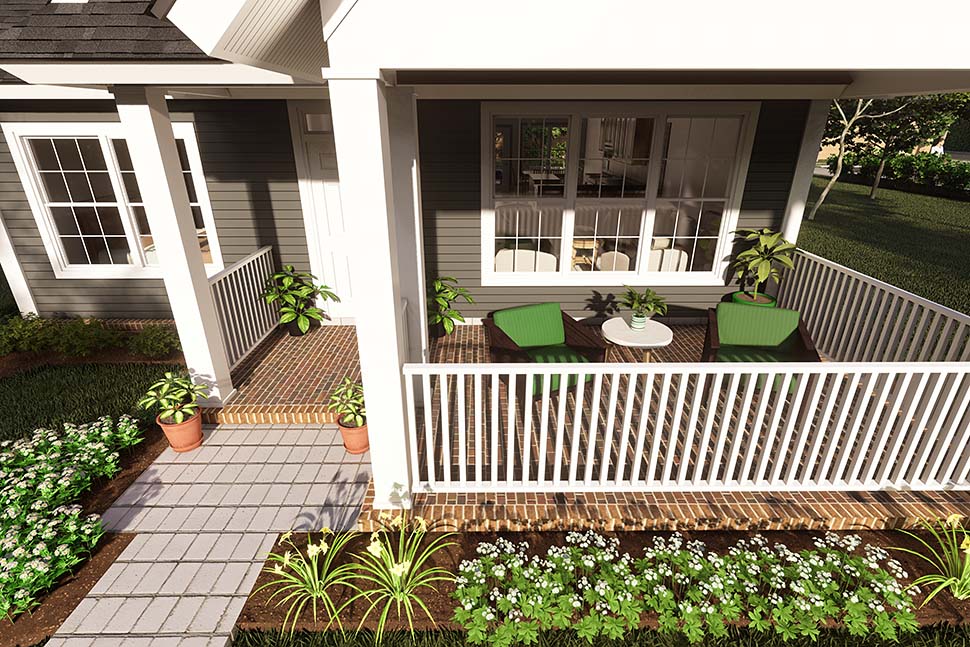 Cottage, Craftsman, Traditional Plan with 1940 Sq. Ft., 4 Bedrooms, 4 Bathrooms Picture 4