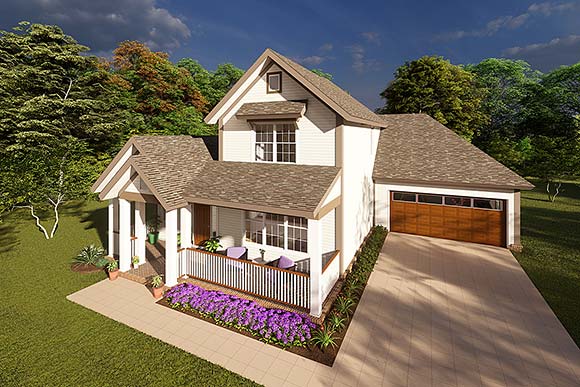 Cottage, Craftsman, Traditional House Plan 61464 with 3 Beds, 3 Baths, 2 Car Garage Elevation