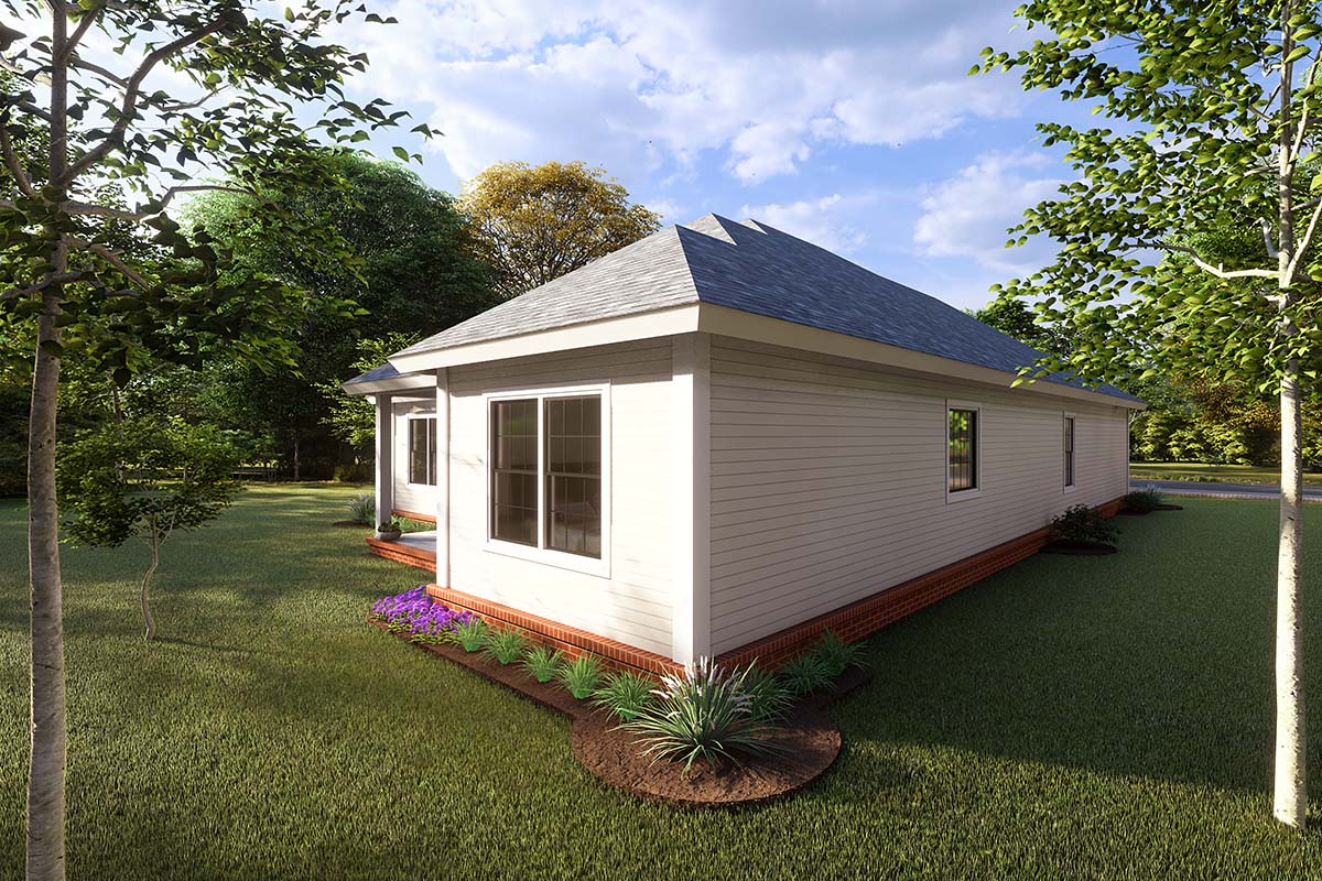 Cottage, Craftsman, Traditional Plan with 1572 Sq. Ft., 3 Bedrooms, 2 Bathrooms, 2 Car Garage Picture 3