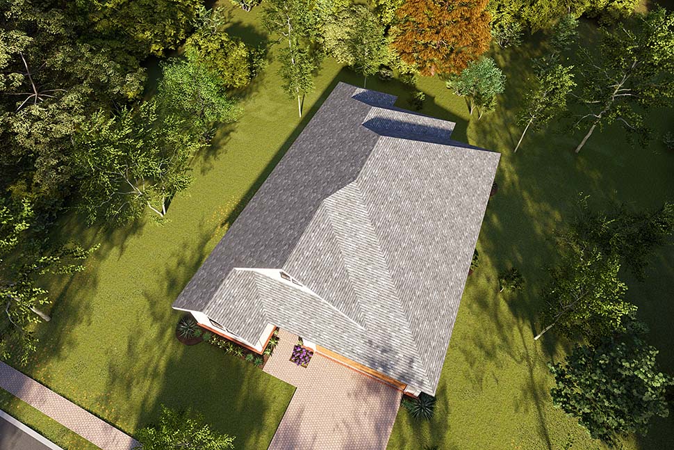 Cottage, Craftsman, Traditional Plan with 1572 Sq. Ft., 3 Bedrooms, 2 Bathrooms, 2 Car Garage Picture 4