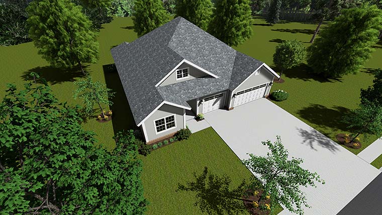 Cottage, Craftsman, Traditional Plan with 1996 Sq. Ft., 5 Bedrooms, 3 Bathrooms, 3 Car Garage Picture 6