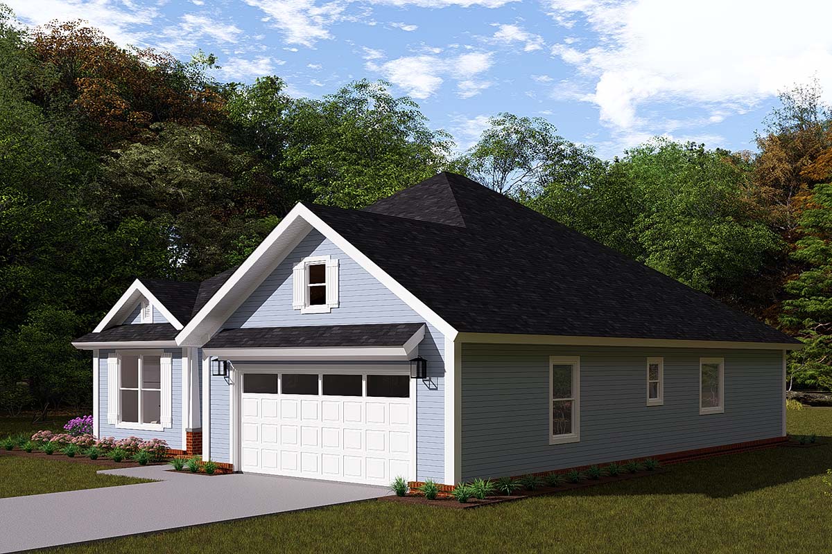 Ranch, Traditional Plan with 1709 Sq. Ft., 3 Bedrooms, 3 Bathrooms, 2 Car Garage Picture 2