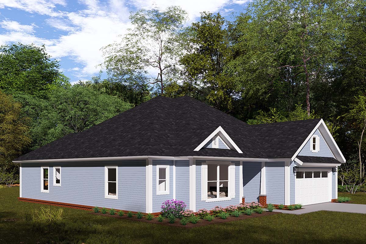 Ranch, Traditional Plan with 1709 Sq. Ft., 3 Bedrooms, 3 Bathrooms, 2 Car Garage Picture 3
