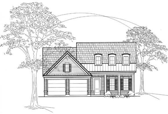 Country House Plan 61505 with 3 Beds, 3 Baths, 2 Car Garage Elevation