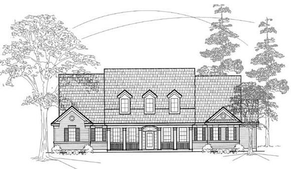 Country House Plan 61522 with 3 Beds, 4 Baths Elevation