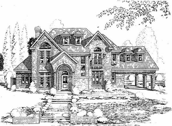Victorian House Plan 61607 with 4 Beds, 5 Baths, 2 Car Garage Elevation
