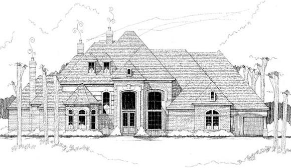 Victorian House Plan 61884 with 4 Beds, 6 Baths, 3 Car Garage Elevation