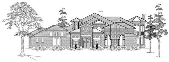 Mediterranean House Plan 61891 with 3 Beds, 4 Baths, 5 Car Garage Elevation