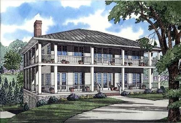 Colonial, Southern House Plan 62012 with 3 Beds, 5 Baths, 2 Car Garage Elevation