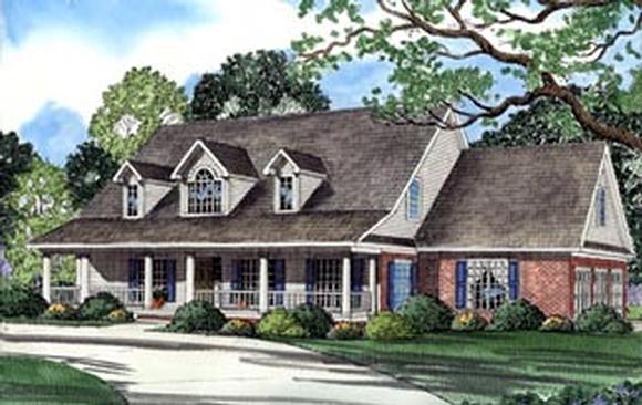 Country House Plan 62044 with 4 Beds, 4 Baths, 3 Car Garage Elevation