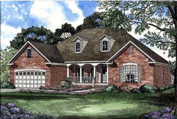Traditional House Plan 62056 with 4 Beds, 2 Baths, 2 Car Garage Elevation