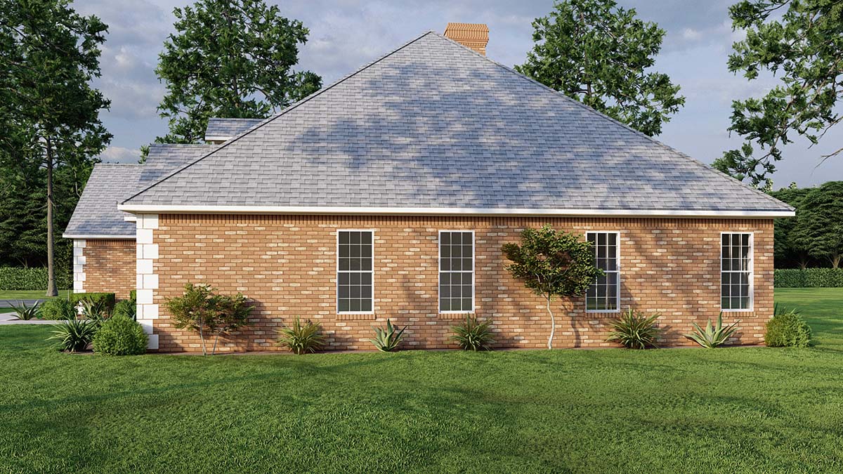 European, One-Story, Traditional Plan with 2405 Sq. Ft., 4 Bedrooms, 3 Bathrooms, 3 Car Garage Picture 2