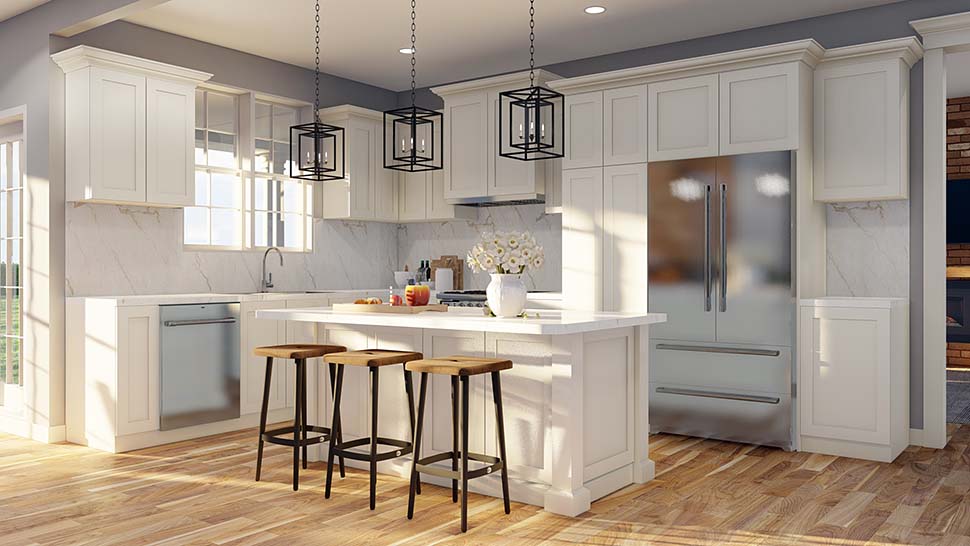 European, One-Story, Traditional Plan with 2405 Sq. Ft., 4 Bedrooms, 3 Bathrooms, 3 Car Garage Picture 15