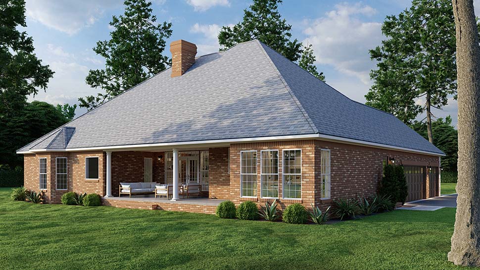 European, One-Story, Traditional Plan with 2405 Sq. Ft., 4 Bedrooms, 3 Bathrooms, 3 Car Garage Picture 7