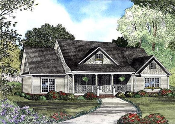 Country House Plan 62065 with 4 Beds, 4 Baths, 2 Car Garage Elevation
