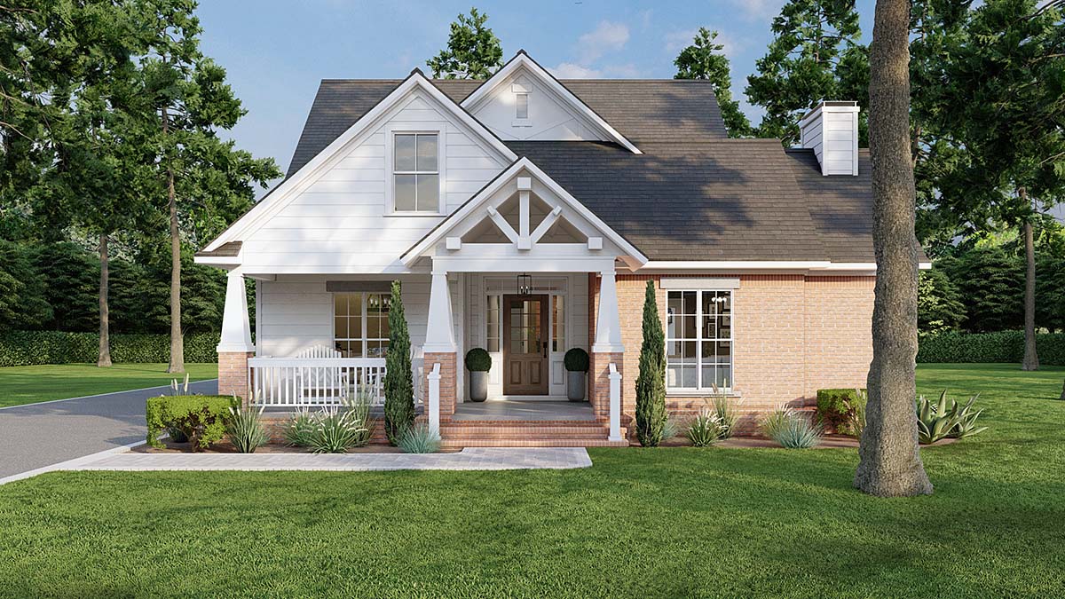Country, Craftsman, Traditional House Plan 62083 with 3 Beds, 3 Baths, 2 Car Garage Elevation