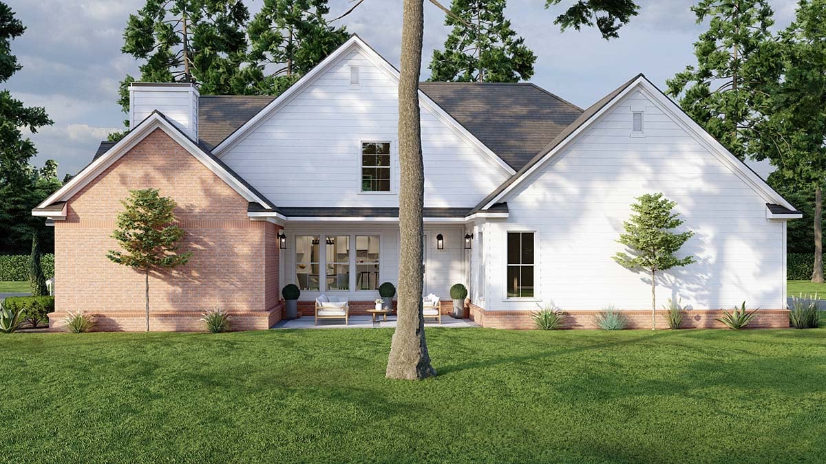Country, Craftsman, Traditional Plan with 2146 Sq. Ft., 3 Bedrooms, 3 Bathrooms, 2 Car Garage Picture 2