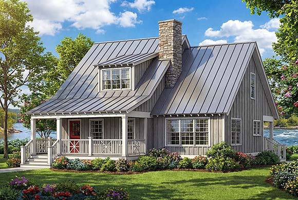 Bungalow, Country, Southern House Plan 62121 with 2 Beds, 2 Baths Elevation