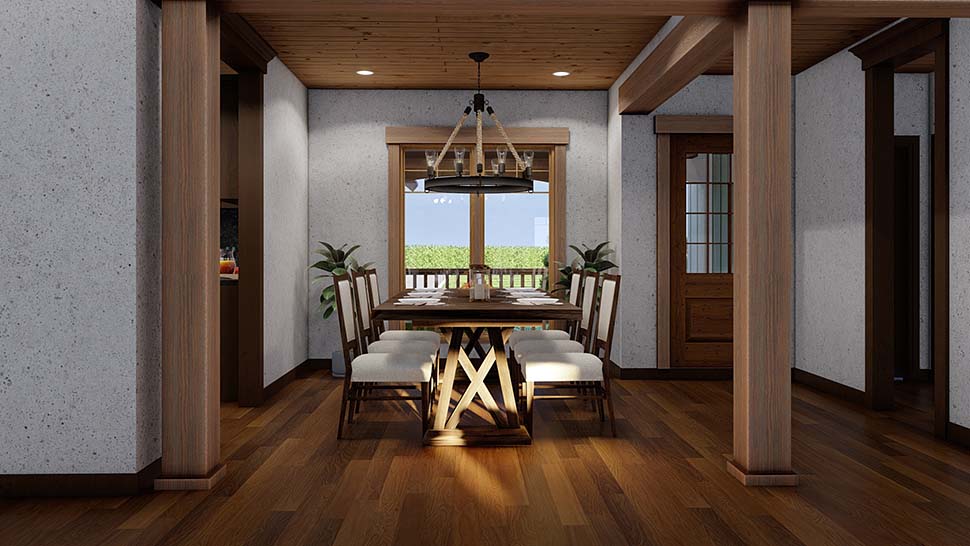 Bungalow, Country, Craftsman, Tudor Plan with 1485 Sq. Ft., 3 Bedrooms, 2 Bathrooms, 2 Car Garage Picture 11