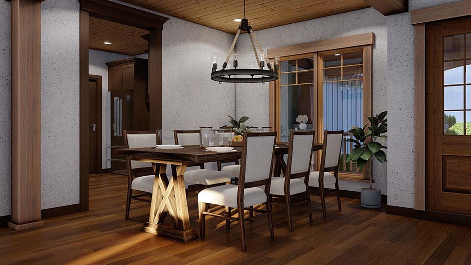 Bungalow, Country, Craftsman, Tudor Plan with 1485 Sq. Ft., 3 Bedrooms, 2 Bathrooms, 2 Car Garage Picture 12