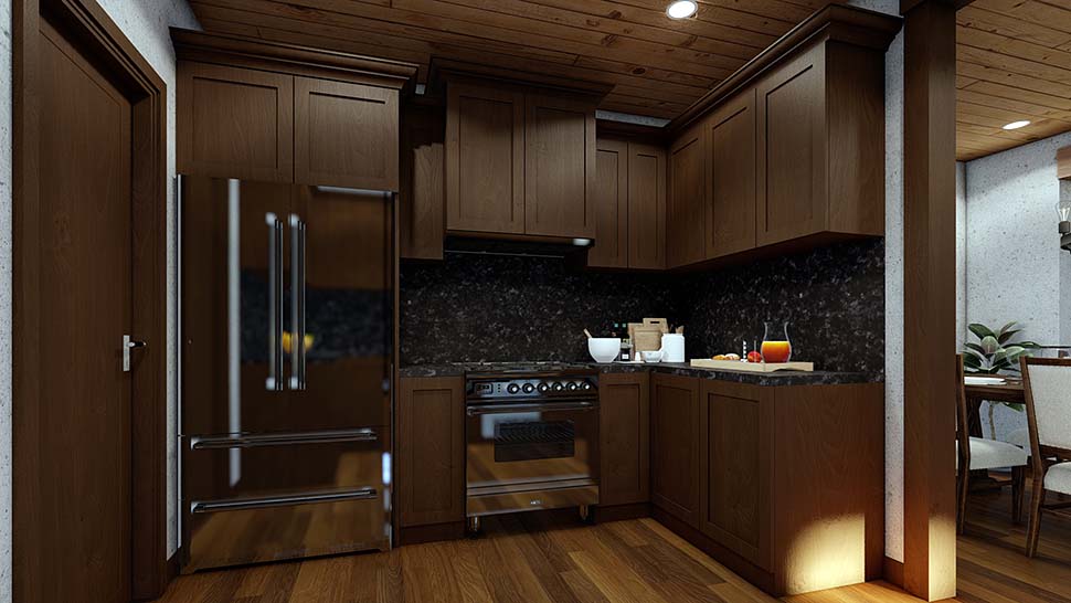 Bungalow, Country, Craftsman, Tudor Plan with 1485 Sq. Ft., 3 Bedrooms, 2 Bathrooms, 2 Car Garage Picture 18