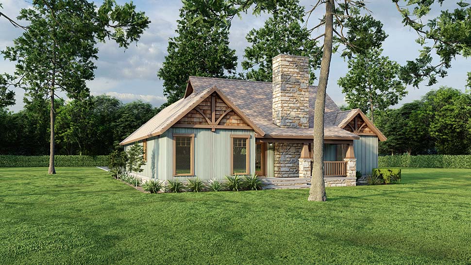 Bungalow, Country, Craftsman, Tudor Plan with 1485 Sq. Ft., 3 Bedrooms, 2 Bathrooms, 2 Car Garage Picture 9