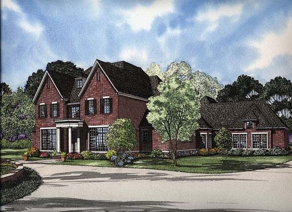 Colonial, Traditional House Plan 62158 with 4 Beds, 6 Baths, 4 Car Garage Elevation