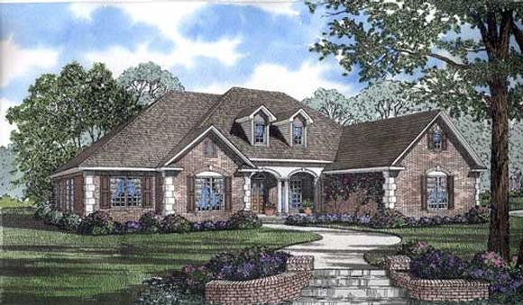 European, Traditional House Plan 62169 with 5 Beds, 4 Baths, 3 Car Garage Elevation