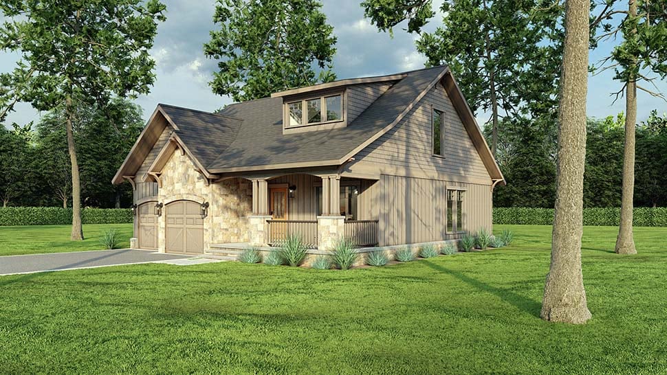 Bungalow, Country, Craftsman Plan with 1654 Sq. Ft., 3 Bedrooms, 3 Bathrooms, 2 Car Garage Picture 5