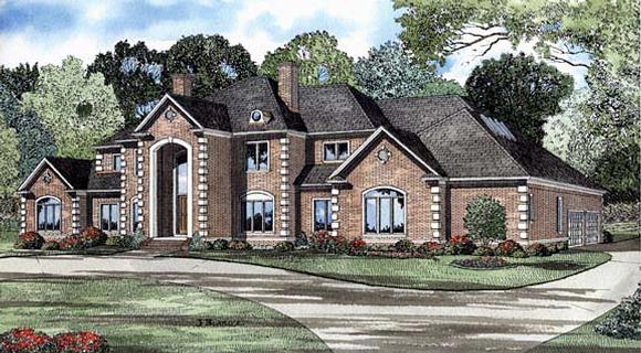 House Plan 62243 with 4 Beds, 6 Baths, 4 Car Garage Elevation