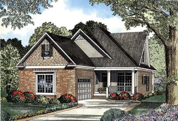 House Plan 62305 with 3 Beds, 3 Baths, 2 Car Garage Elevation