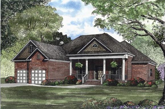House Plan 62320 with 3 Beds, 2 Baths, 2 Car Garage Elevation