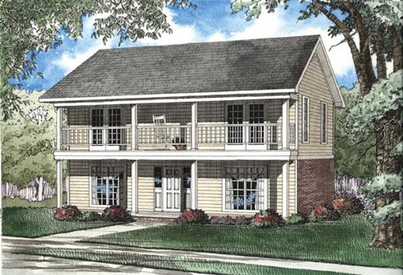 Multi-Family Plan 62333 with 4 Beds, 4 Baths Elevation