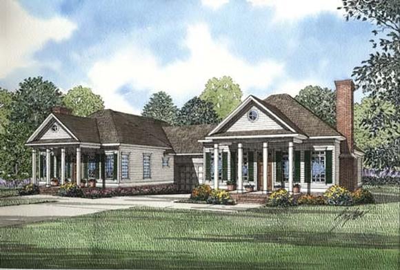 One-Story, Traditional Multi-Family Plan 62378 with 4 Beds, 4 Baths, 2 Car Garage Elevation