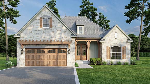 House Plan 62398 with 3 Beds, 2 Baths, 2 Car Garage Elevation