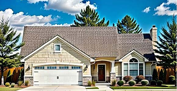 One-Story, Traditional House Plan 62560 with 3 Beds, 2 Baths, 2 Car Garage Elevation