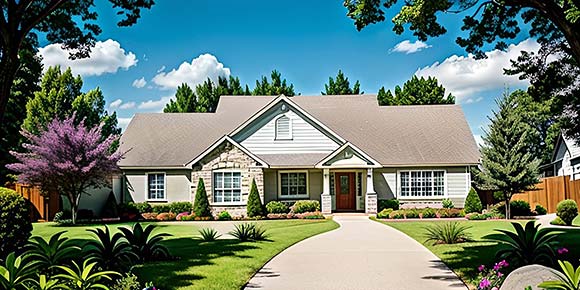 Traditional House Plan 62612 with 2 Beds, 2 Baths, 3 Car Garage Elevation