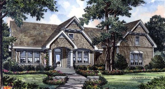Bungalow, Traditional House Plan 63049 with 3 Beds, 3 Baths, 2 Car Garage Elevation