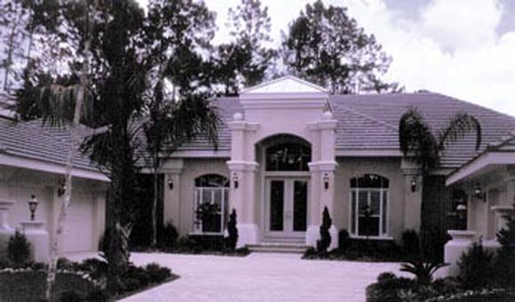 Florida, Mediterranean House Plan 63132 with 3 Beds, 3 Baths, 4 Car Garage Elevation