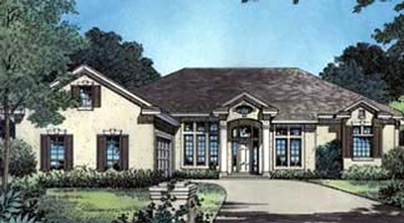 One-Story, Traditional House Plan 63183 with 4 Beds, 3 Baths, 2 Car Garage Elevation