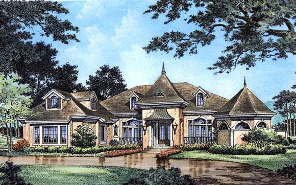 Victorian House Plan 63260 with 4 Beds, 4 Baths, 3 Car Garage Elevation