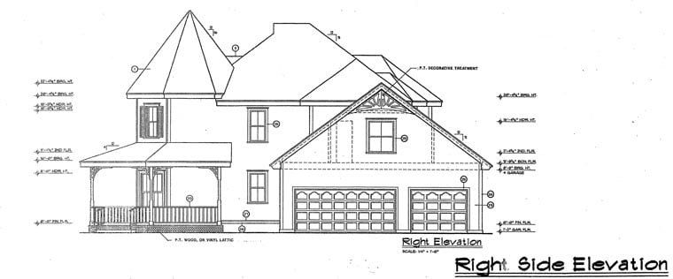 Cottage, Southern, Traditional, Victorian Plan with 3139 Sq. Ft., 4 Bedrooms, 4 Bathrooms, 3 Car Garage Picture 3