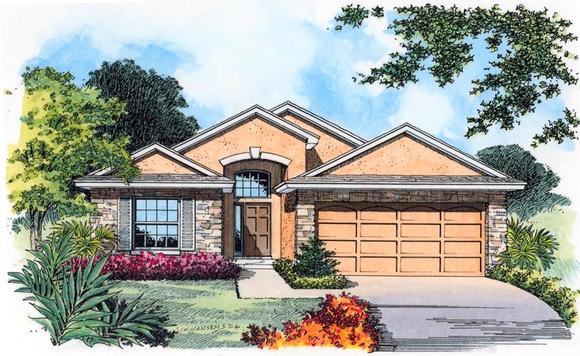 Country, Traditional House Plan 63388 with 3 Beds, 2 Baths, 2 Car Garage Elevation