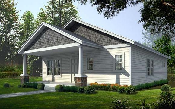Craftsman House Plan 63505 with 2 Beds, 2 Baths Elevation