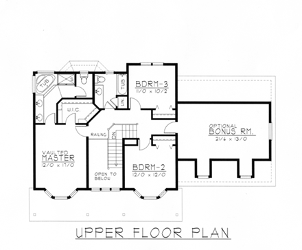 Victorian House Plan 63517 with 3 Beds, 3 Baths, 2 Car Garage Second Level Plan