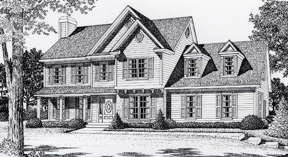 Contemporary House Plan 63520 with 3 Beds, 3 Baths, 2 Car Garage Elevation