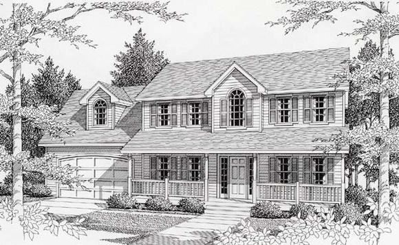 Victorian House Plan 63522 with 3 Beds, 3 Baths, 3 Car Garage Elevation