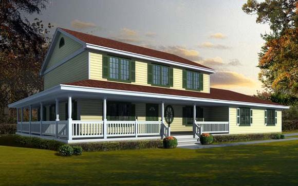 Country House Plan 63534 with 4 Beds, 4 Baths, 3 Car Garage Elevation