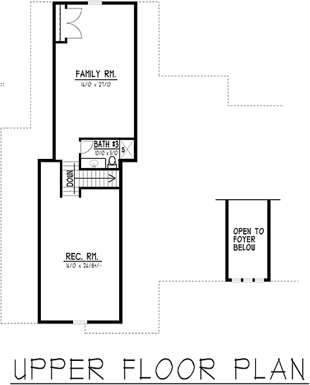 Farmhouse House Plan 63562 with 3 Beds, 3 Baths, 2 Car Garage Second Level Plan