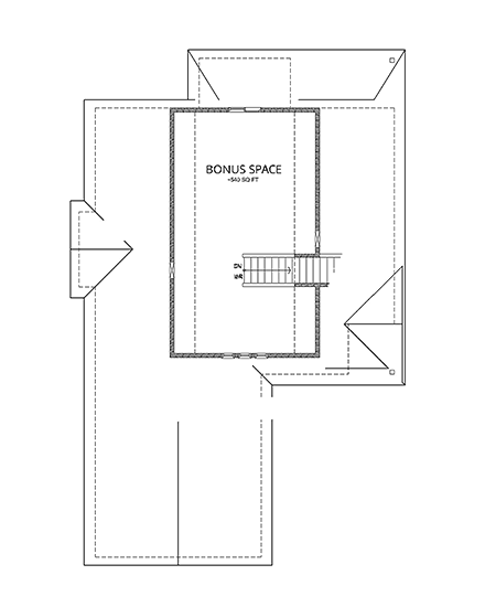 Contemporary, Craftsman, European, Farmhouse House Plan 63571 with 3 Beds, 2 Baths, 2 Car Garage Second Level Plan